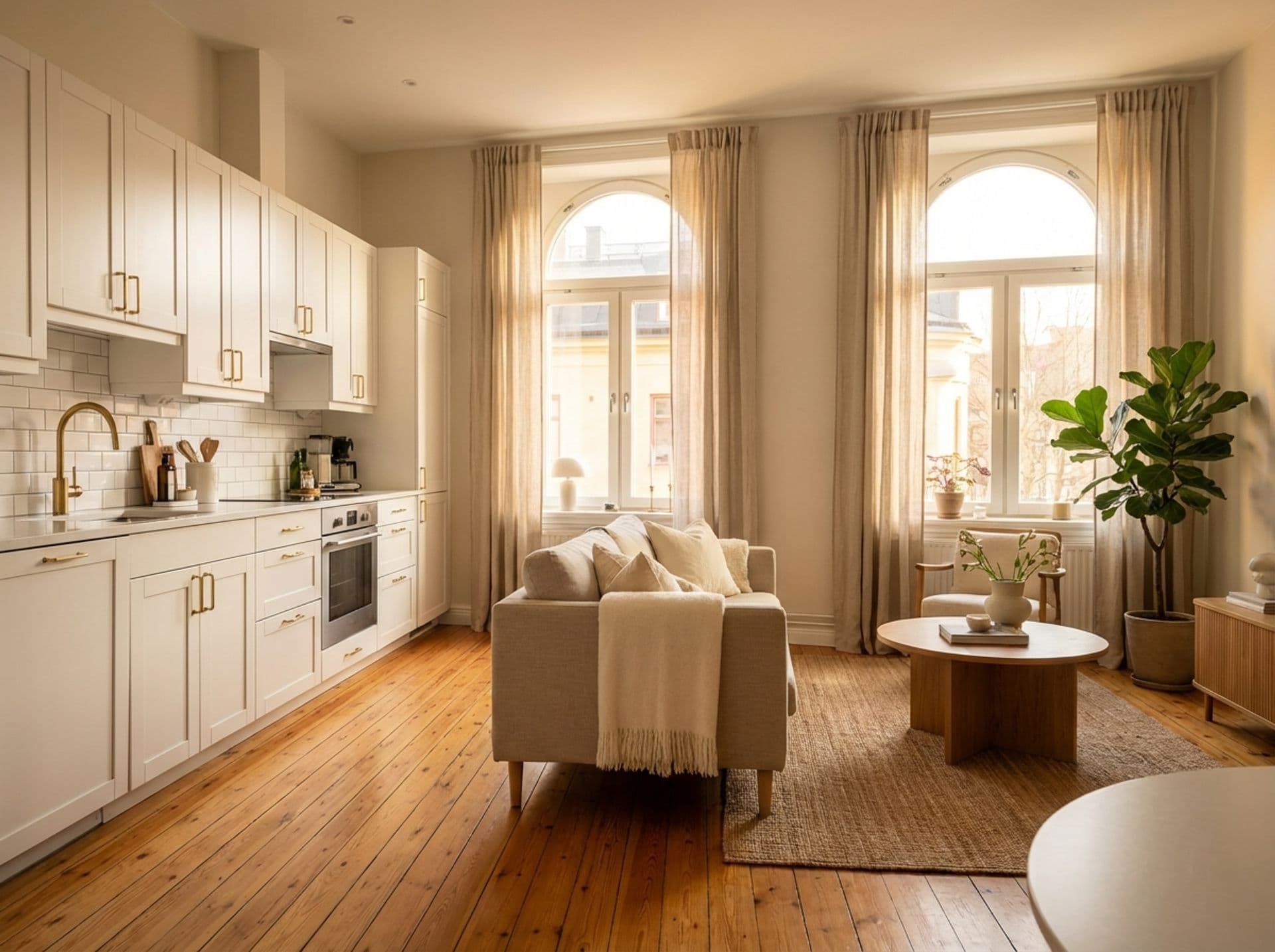 Renovated apartment interior ready for tenants