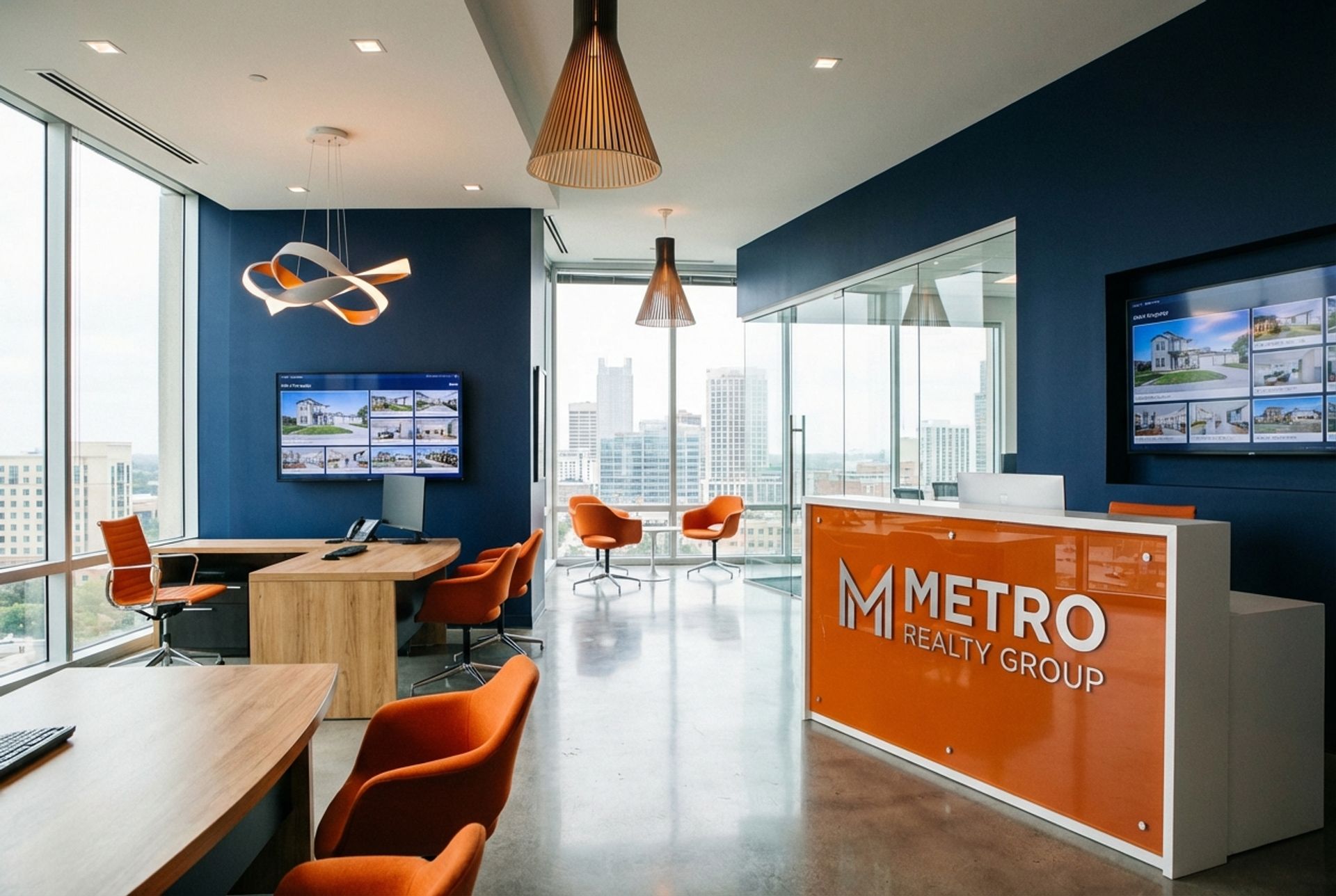 Interior of the eXp Richmond branch office at 717 N. Courthouse Road, North Chesterfield